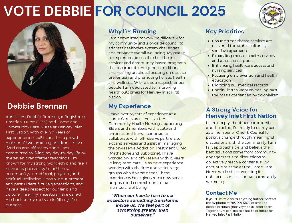Nominees on Ballot Brochures - Henvey Inlet First Nation